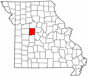 Missouri Map showing Pettis County