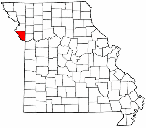 Missouri Map showing Platte County