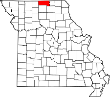 Missouri Map showing Putnam County