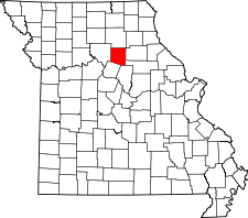 Missouri Map showing Randolph County