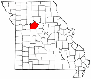 Missouri Map showing Saline County