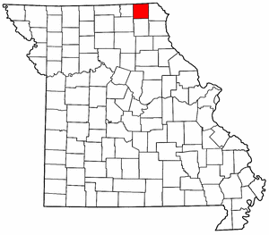Missouri Map showing Scotland County