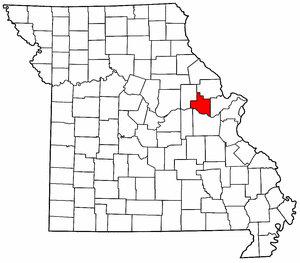 Missouri Map showing Warren County