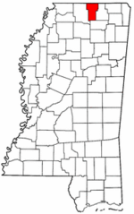 Mississippi Map showing Benton County
