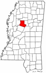 Mississippi Map showing Carroll County