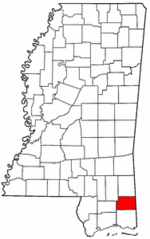 Mississippi Map showing George County