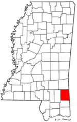 Mississippi Map showing Greene County