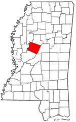 Mississippi Map showing Holmes County