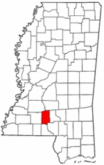 Mississippi Map showing Lawrence County