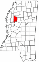 Mississippi Map showing Leflore County