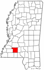 Mississippi Map showing Lincoln County