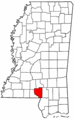 Mississippi Map showing Marion County