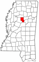 Mississippi Map showing Montgomery County