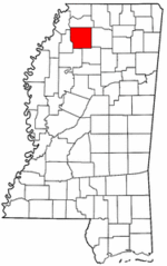Mississippi Map showing Panola County