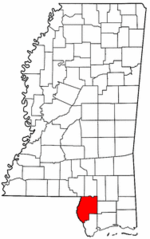 Mississippi Map showing Pearl River County