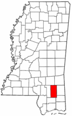 Mississippi Map showing Perry County