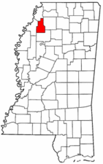 Mississippi Map showing Quitman County