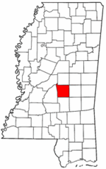 Mississippi Map showing Scott County