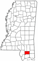 Mississippi Map showing Stone County