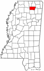 Mississippi Map showing Union County