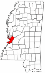 Mississippi Map showing Warren County