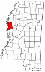 Mississippi Map showing Washington County