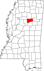 Mississippi Map showing Webster County