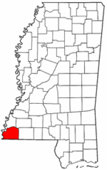 Mississippi Map showing Wilkinson County
