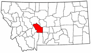 Montana Map showing Meagher County