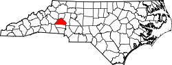 North Carolina Map showing Catawba County