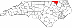 North Carolina Map showing Northampton County