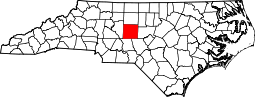 North Carolina Map showing Randolph County