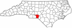 North Carolina Map showing Richmond County