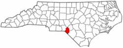 North Carolina Map showing Scotland County
