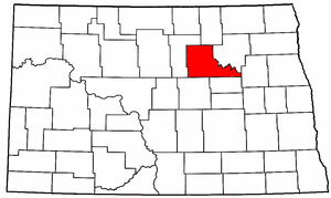 North Dakota Map showing Benson County