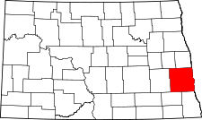 North Dakota Map showing Cass County