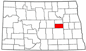 North Dakota Map showing Foster County