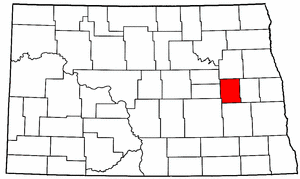 North Dakota Map showing Griggs County