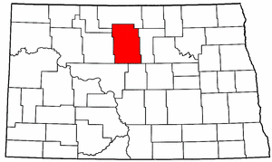 North Dakota Map showing McHenry County