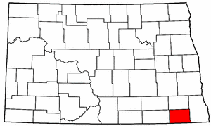North Dakota Map showing Sargent County