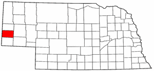 Nebraska Map showing Banner County