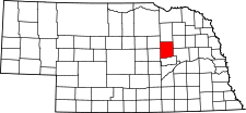 Nebraska Map showing Boone County