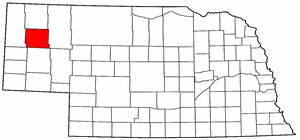Nebraska Map showing Box Butte County