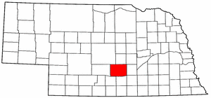 Nebraska Map showing Buffalo County
