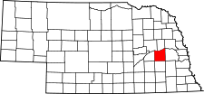 Nebraska Map showing Butler County