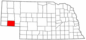 Nebraska Map showing Cheyenne County