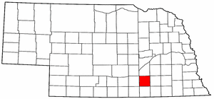 Nebraska Map showing Clay County