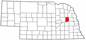 Nebraska Map showing Colfax County