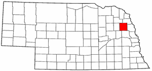 Nebraska Map showing Cuming County