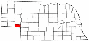 Nebraska Map showing Deuel County